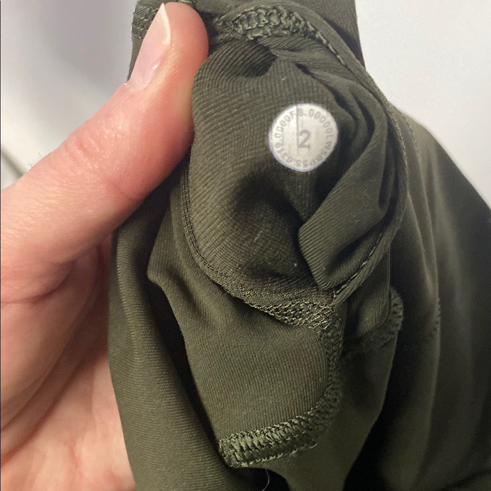 LULULEMON Olive Green Leggings Size 2 - Picture 4 of 6